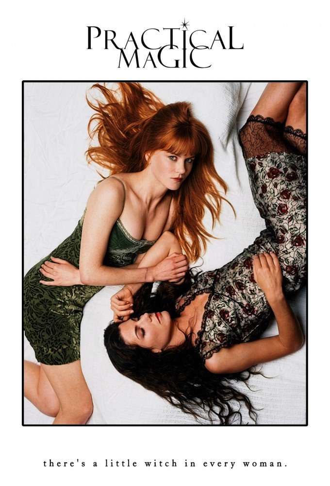 Promotional image for Practical Magic, featuring Sandra Bullock and Nicole Kidman from the original movie.